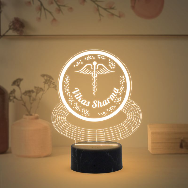Customized Led Lamp Personalized with Name and Logo Warm White Desk Table Lamp